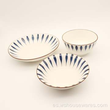 Conjunto de vajillas de porcelana de cerámica popular de 12 piezas